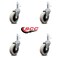 Service Caster 3 Inch Thermoplastic Wheel 1-3/8 Inch Grip Ring Stem Caster SCC, 4PK SCC-GR05S310-TPRS-716138-4 - alternate 3
